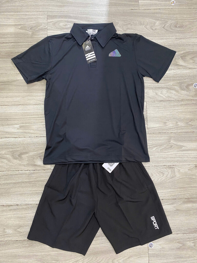 Bộ thể thao polo nam chất lỗ kim thoát mát, thấm hút mồ hôi, co giãn 4 chiều 