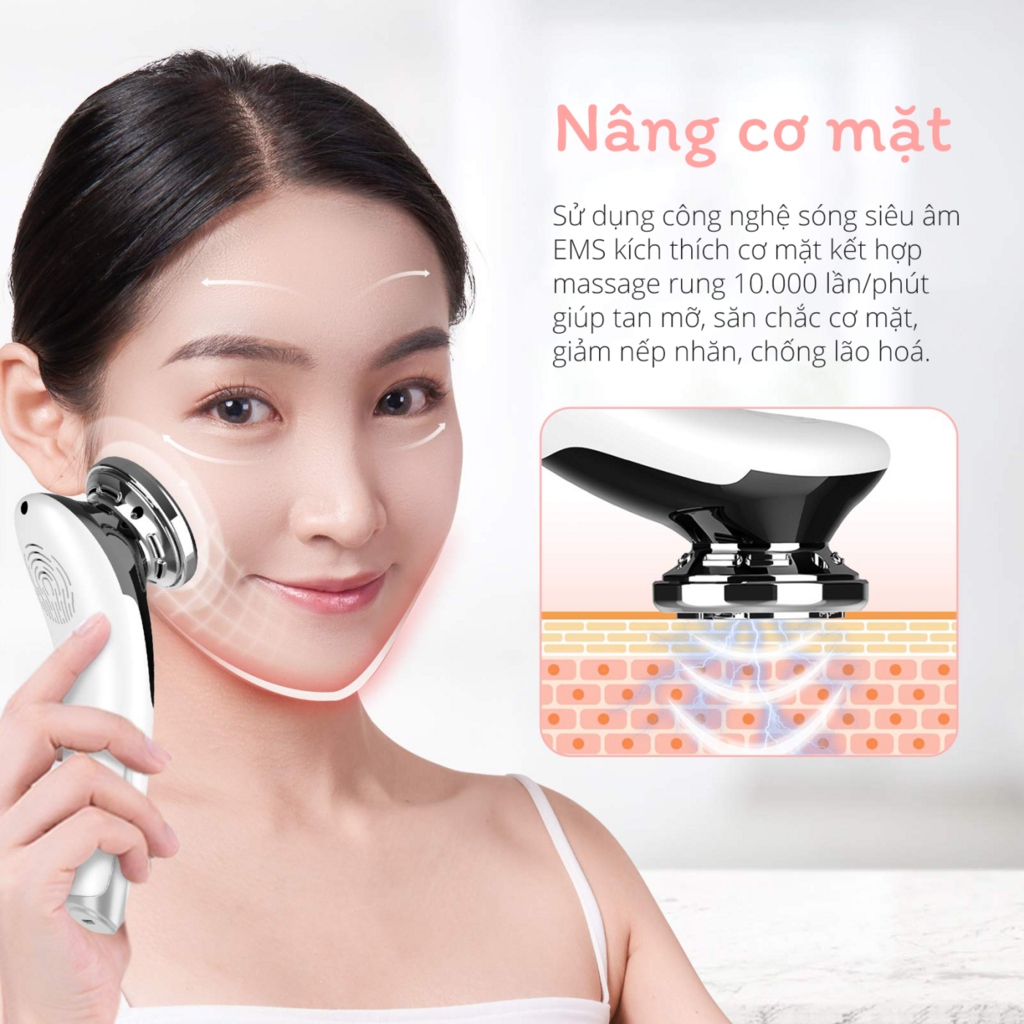 máy chăm sóc da inCor 5 trong 1. Máy bóc kiểm tra pin.