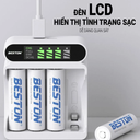 Bộ Sạc C9023L Pin Sạc Beston 1.2V AA AAA 4 pin dung lượng 600mAh đến 3300mAh dùng cho micro karaoke