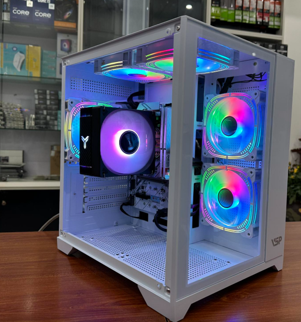 Bộ cây máy tính Case: B760, Core i5 12400F, Ram 16G, SSD 256G, VGA 1060-3G