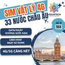 Sim vật lý du lịch Châu Âu 33 nước