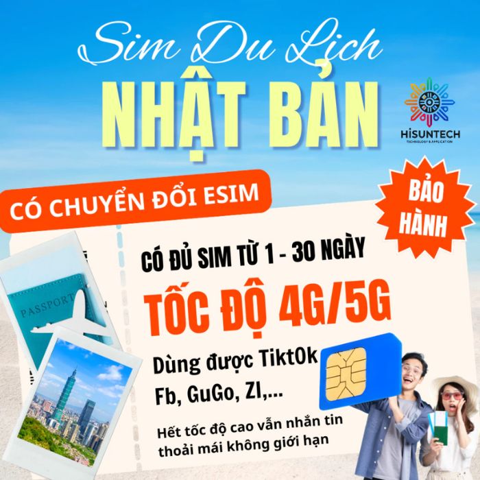 Sim Vật Lý du lịch Nhật Bản (Softbank)