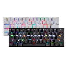 Bàn Phím Cơ Motospeed SK62, 61 Phím, Bluetooth 5.0 / Wireless 2.4GHz /Type-C, RGB, Switch Blue/Red