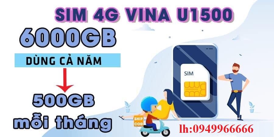 SIM DATA U1500- trả sau