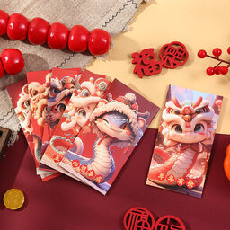Set 6 cái lì xì hình Rắn 1 - Ất Tỵ 2025