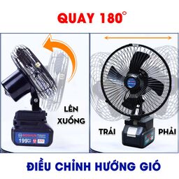 Thân quạt chạy pin Mikita - Có Quay (Túc Năng) - 2 Tốc độ gió - Gồm Thân quạt…