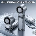 Quạt Mini Cầm Tay JF181 - Vỏ Nhôm - Sò Lạnh - Pin 6000mAh