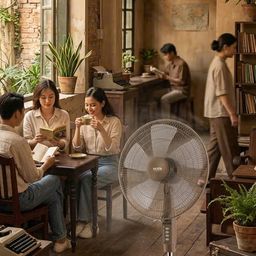 Quạt cây đứng - Động cơ DC Inverter. 5 cánh - DU1601 1602 1603