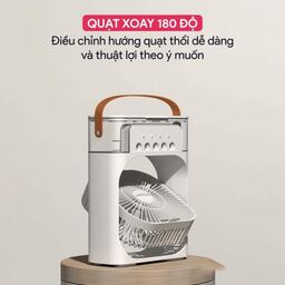 Quạt hơi nước phun sương để bàn - 5 vòi phun - dùng điện trực tiếp