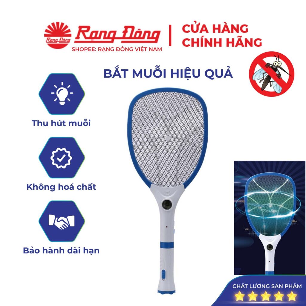Vợt Muỗi Rạng Đông - Vợt Bắt Muỗi Kết Hợp Đèn Pin Tháo Rời Dễ Cắm Sạc - Model…