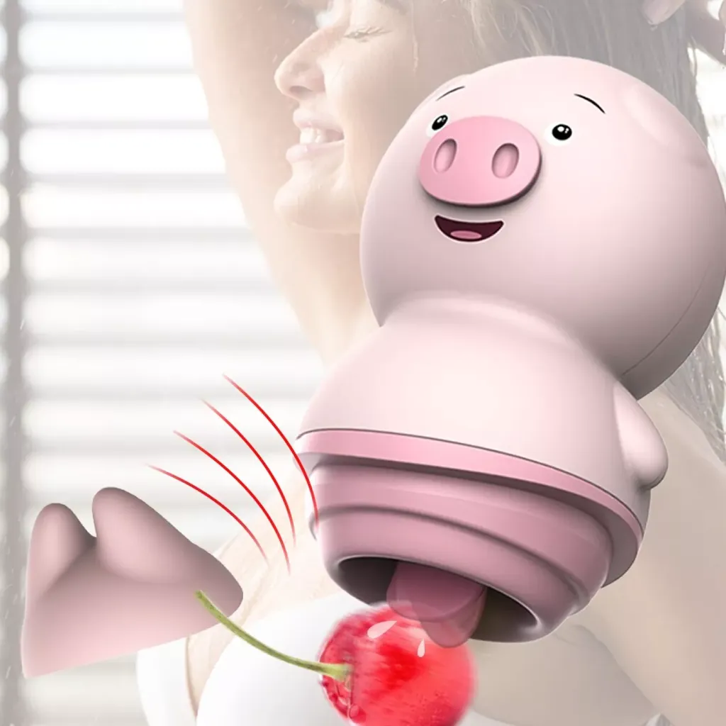 Lưỡi rung liếm âm đạo ngụy trang hình con heo cute