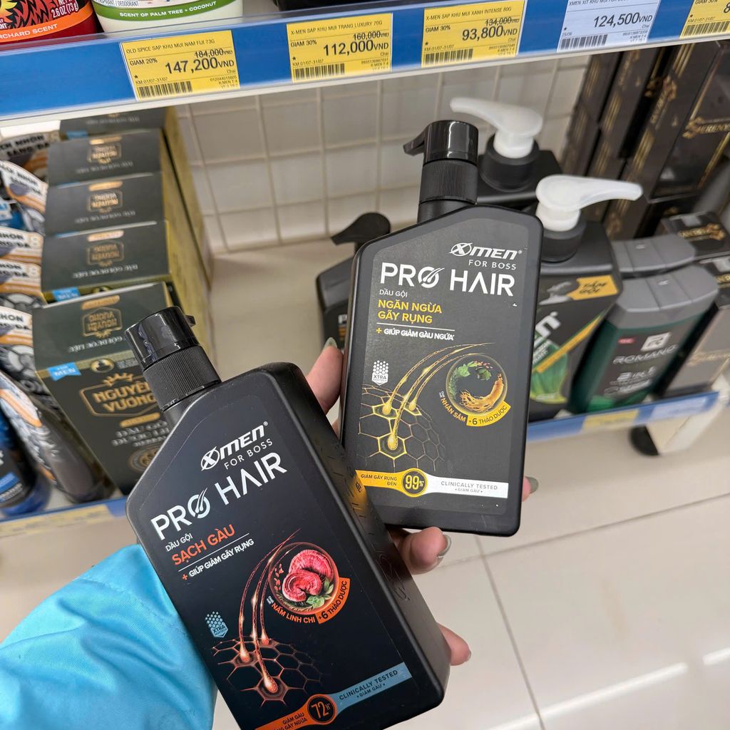 Dầu gội Thảo Dược X-Men For Boss Pro Hair 350g Nuôi Dưỡng Da Đầu Từ Gốc, Sạch Gàu và Giảm Gãy Rụng
