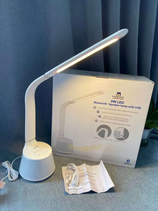 Đèn bàn chống cận kiêm Loa Bluetooth hãng Normande Lighting - Ảnh 2
