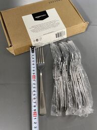 Bộ 12 dĩa inox Amazon Basics ( Mỹ ) B0736S97B5, an toàn sức khoẻ, dầy dặn, dùn…
