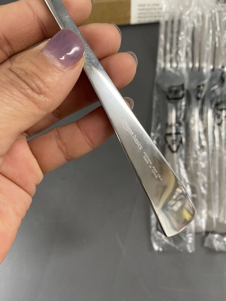 Bộ 12 dĩa inox Amazon Basics ( Mỹ ) B0736S97B5, an toàn sức khoẻ, dầy dặn, dùng được máy rửa bát - Ảnh 6