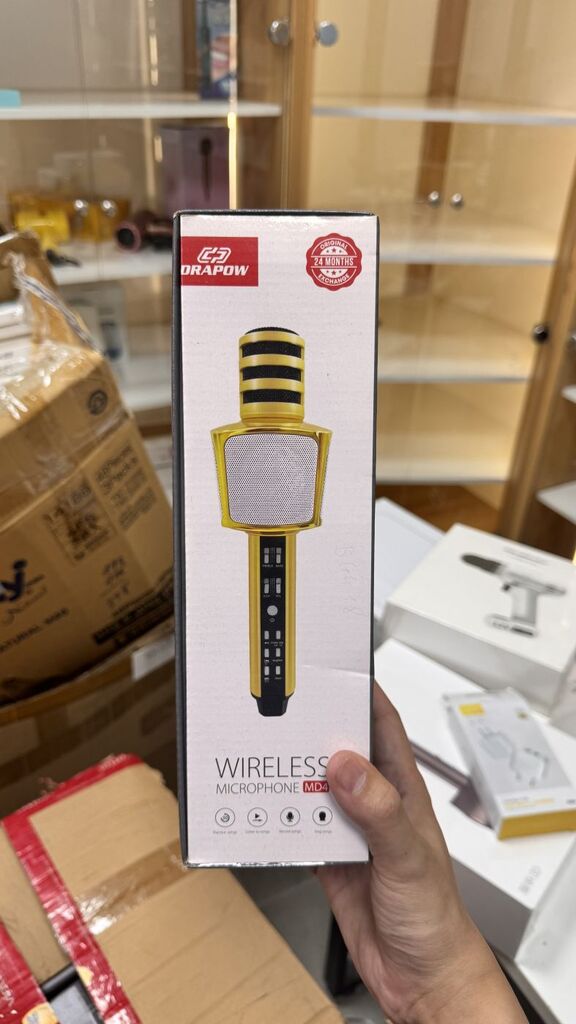 Mic hát Karaoke di động Drapow MD4 - hộp xấu - Ảnh 5