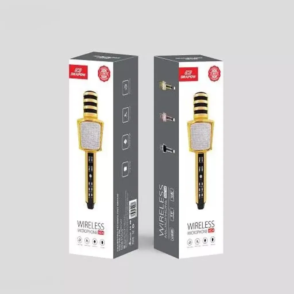 Mic hát Karaoke di động Drapow MD4 - hộp xấu - Ảnh 2