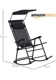 Ghế Xếp thư giãn Amazon Basics ( Mỹ ) Có Mái Che, dùng được ngoài trời, gấp gọ…
