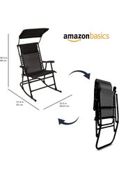 Ghế Xếp thư giãn Amazon Basics ( Mỹ ) Có Mái Che, dùng được ngoài trời, gấp gọ…