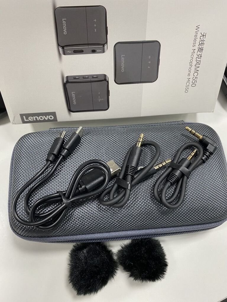  Mic thu âm không dây cài áo hãng LENOVO MC550 2TX + 1RX - Ảnh 3