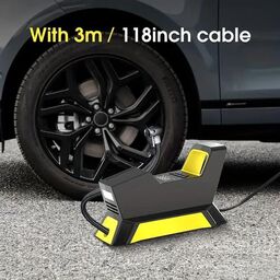 Máy bơm lốp xe hơi Hãng CARSUN , bơm điện oto 100W, có đèn pin ( Hàng Amazon M…