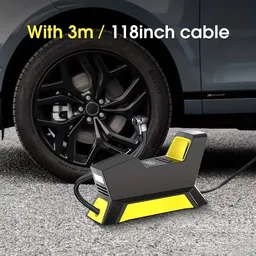 Máy bơm lốp xe hơi Hãng CARSUN , bơm điện oto 100W, có đèn pin ( Hàng Amazon M…