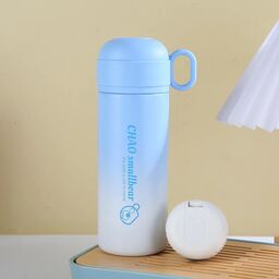 Bình Giữ Nhiệt CHAO Smallbear 500ml, nắp là cốc uống trà, cafe - màu ngẫu nhiên