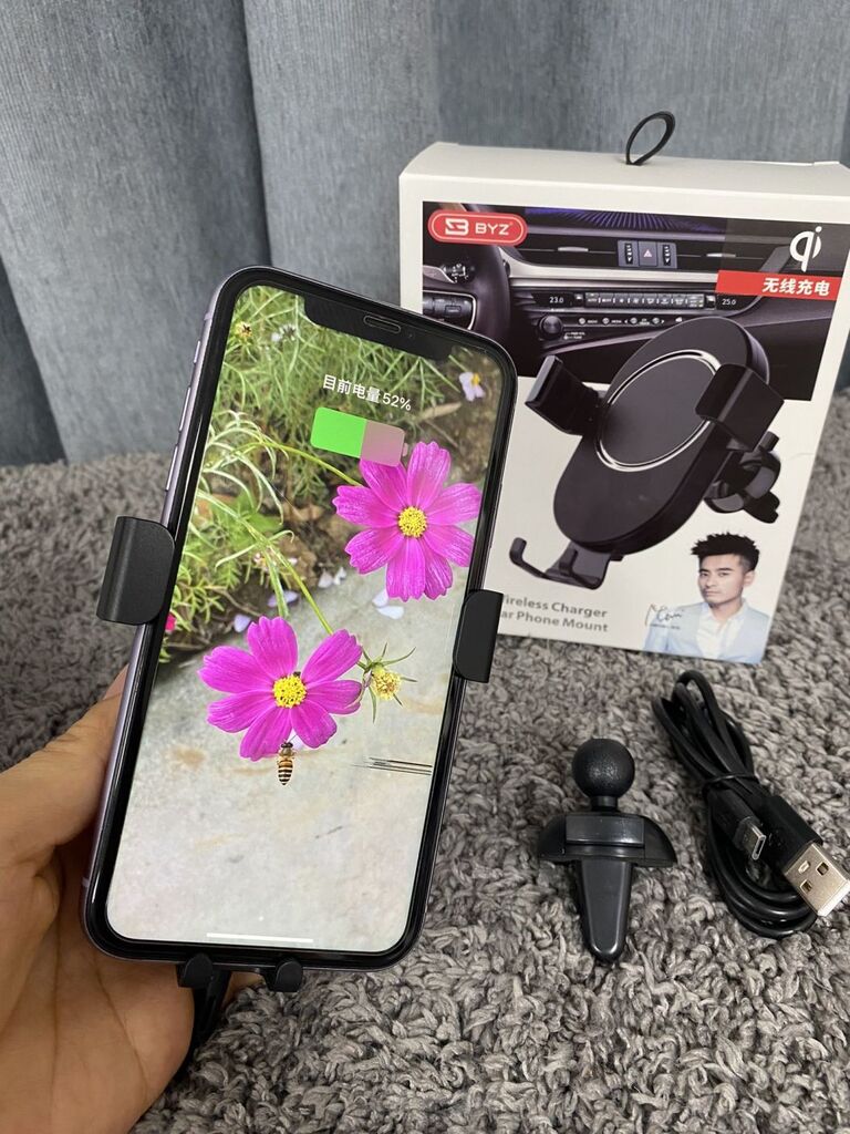 Giá đỡ & sạc không dây điện thoại trên Oto hãng BYZ N11 , sạc xe hơi 10w - Ảnh 6