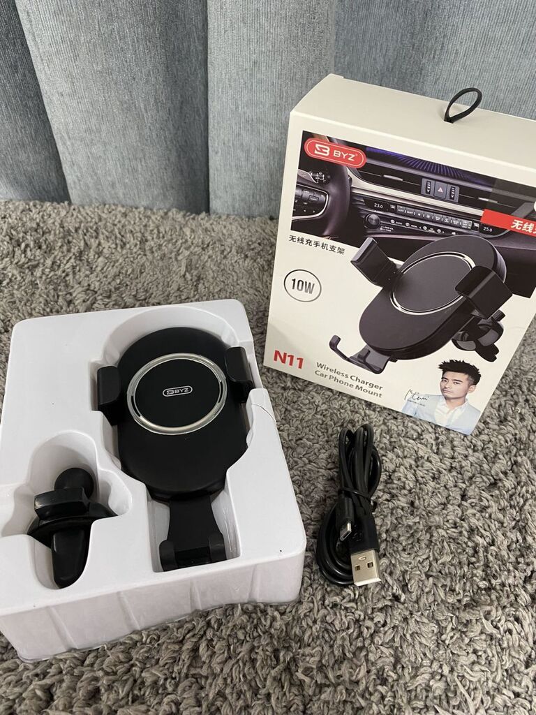 Giá đỡ & sạc không dây điện thoại trên Oto hãng BYZ N11 , sạc xe hơi 10w - Ảnh 2