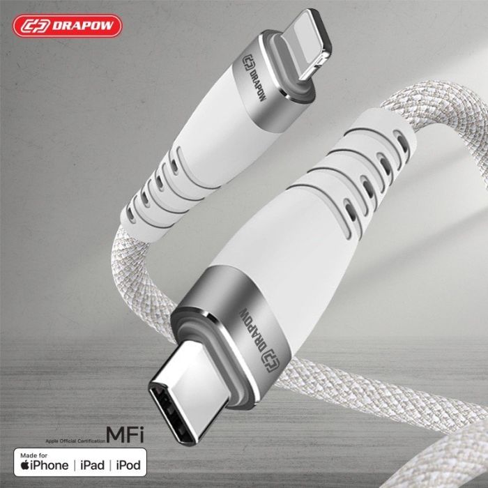 Dây cáp sạc nhanh dài 2M & 3M iPhone C to L chuẩn MFI hãng DRAPOW CF22 - Ảnh 5
