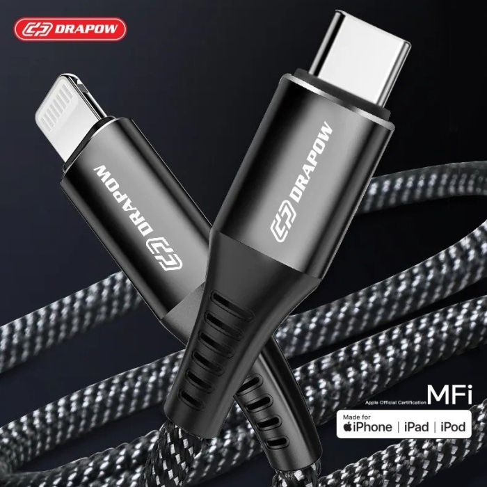 Dây cáp sạc nhanh 3M iPhone chuẩn MFI hãng DRAPOW CF23 - Ảnh 4