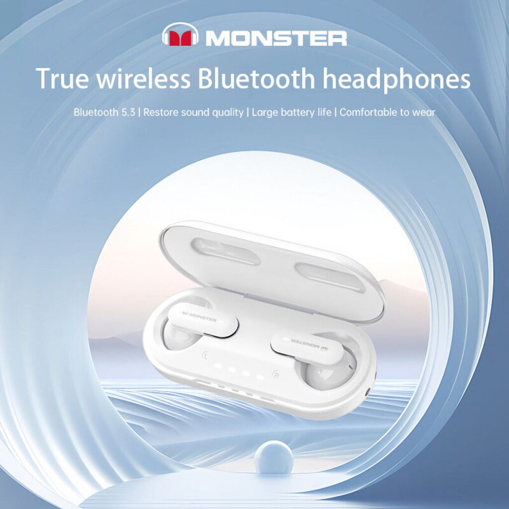 Tai nghe TWS M1007 hãng Monster SuperSlim AirLink - chip Qualcomm aptX