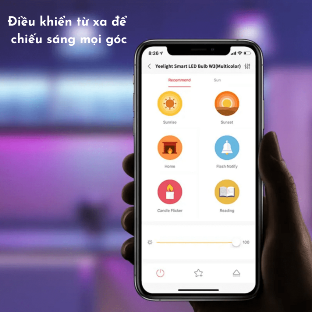 Bóng đèn LED thông minh XIAOMI Yeelight W3 E26/E27, điều khiển App, đèn RGB, bản quốc tế - Ảnh 6