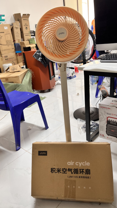 Quạt cây tích điện JIMI ( Xiaomi ) tăng giảm chiều cao , gió siêu mạnh (HỘP XẤU) - Ảnh 6
