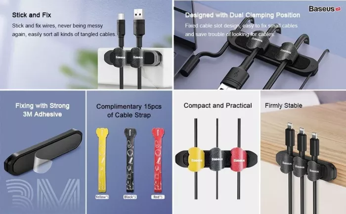 Bộ dụng cụ cố định cáp Baseus kaka Fixer Kit TZACGX-01 - Ảnh 3