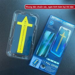 Kính cường lực tự dán iPhone khung dán tự động siêu dễ dán, viền mỏng, chống b…