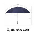 Ô dù sân Golf cán dài che mưa nắng, chống lật cao cấp (bản 2025)