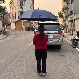 Ô dù sân Golf cán dài che mưa nắng, chống lật cao cấp (bản 2025)