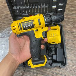 Bộ Máy khoan & vặn vít không dây hãng DUNLANDI , 2 pin rời, kèm hộp full phụ k…