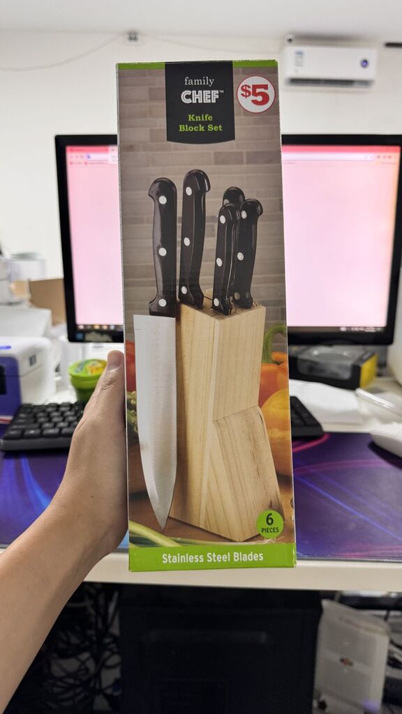 Bộ dao làm bếp 6 Món Family CHEF - kèm đế gỗ - Ảnh 2