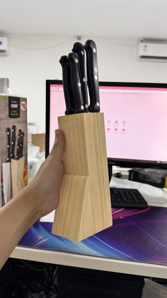 Bộ dao làm bếp 6 Món Family CHEF - kèm đế gỗ - Ảnh 3