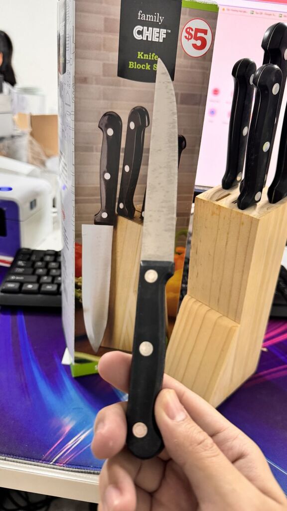 Bộ dao làm bếp 6 Món Family CHEF - kèm đế gỗ - Ảnh 6