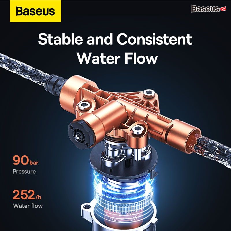 Máy rửa xe di động hãng BASEUS F0 Car Pressure Washer CN - Ảnh 5