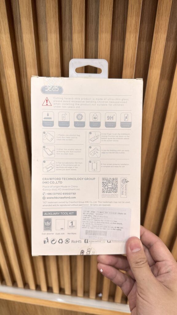 Kính cường lực iPhone hãng XO , hàng fullbox , kèm bộ phụ kiện hỗ trợ dán - Ảnh 3