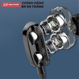 Tai nghe dây 3.5mm hãng Drapow M20 - có Mic & phím chỉnh volume