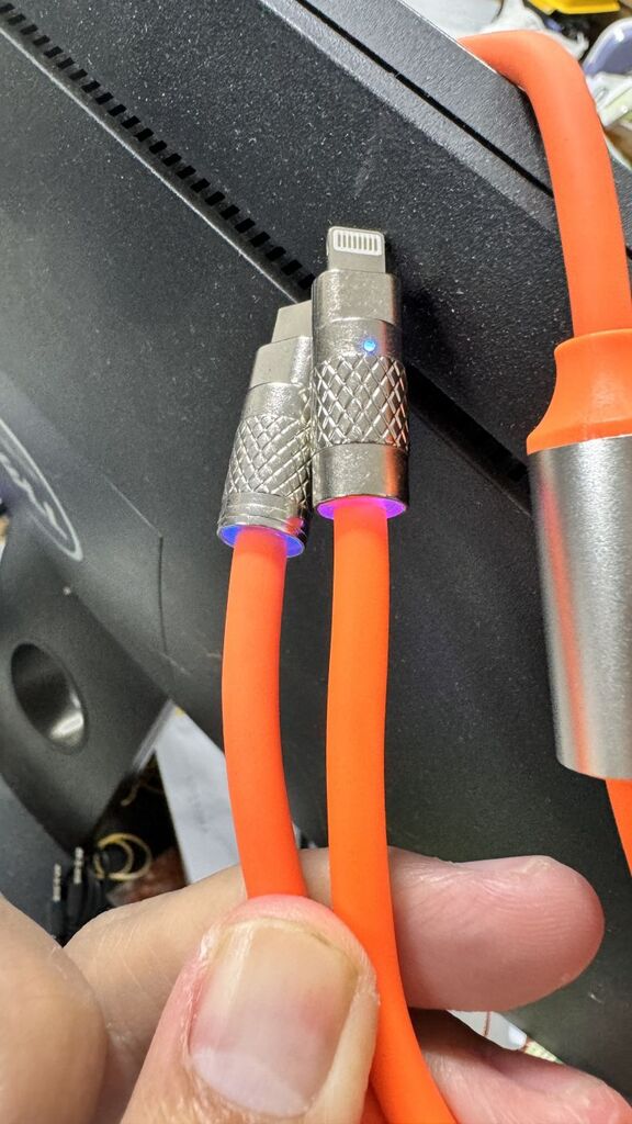 Cáp sạc USB 2 đầu iPhone Lightning & Type-C ( dây béo ) - Ảnh 5