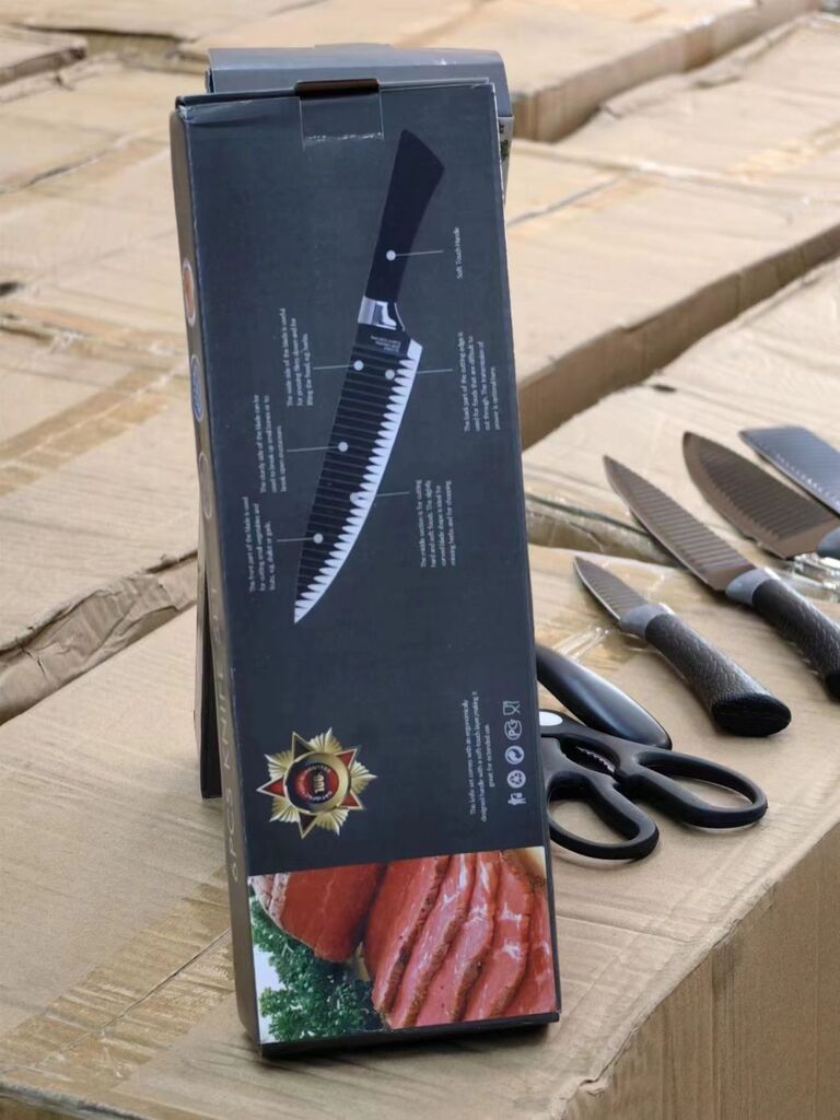 Bộ dao làm bếp 6 món SHARP KNIFE ( Fullbox ) - sản phẩm phân khúc bình dân - hộp xấu - Ảnh 3
