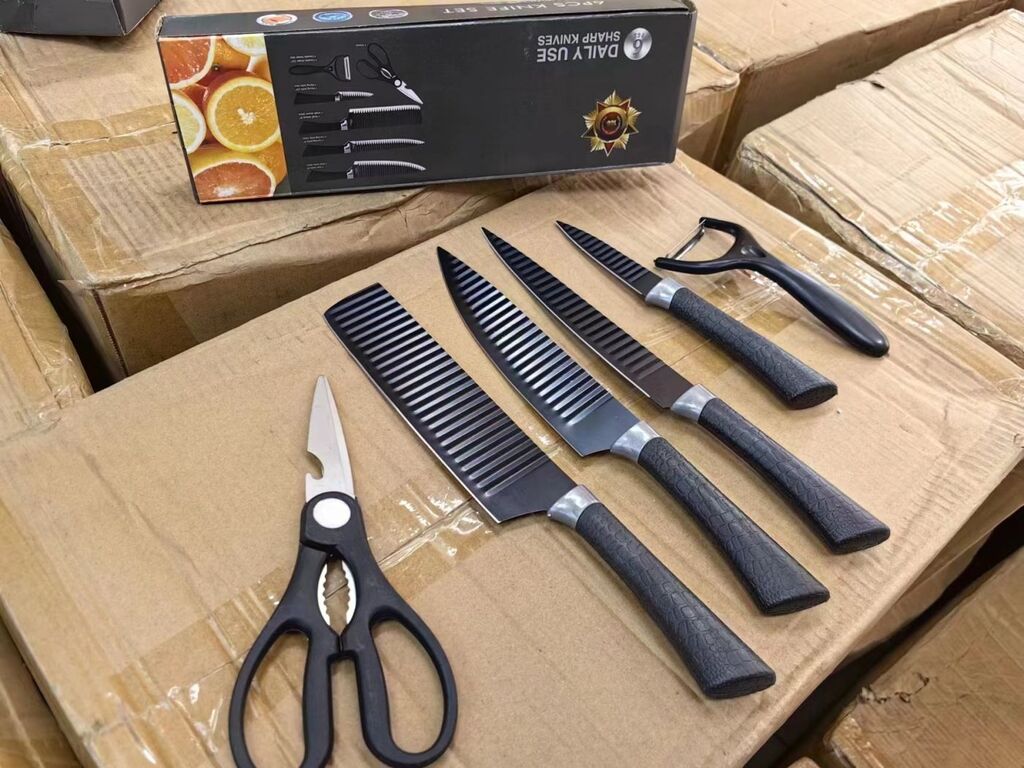 Bộ dao làm bếp 6 món SHARP KNIFE ( Fullbox ) - sản phẩm phân khúc bình dân - hộp xấu - Ảnh 6