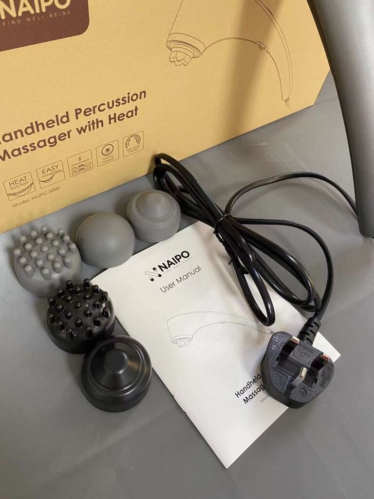 Máy Massage cầm tay NAIPO MGPC-5000 ( thuộc Aukey - Đức), đầu bi xoay nóng - Ảnh 3