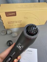 Máy Massage cầm tay NAIPO MGPC-5000 ( thuộc Aukey - Đức), đầu bi xoay nóng